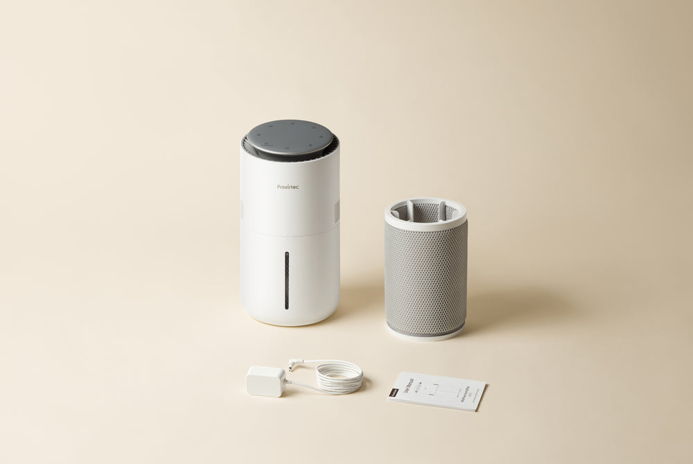 Mistfree humidifier with filter and bracket, power adapter and user manual