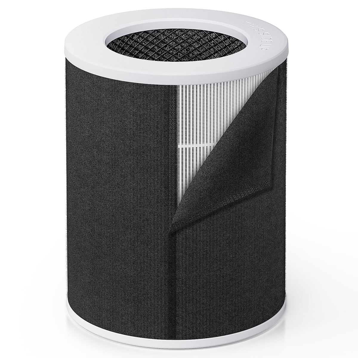 Pawtent replacement main filter with layered filter media on a white background