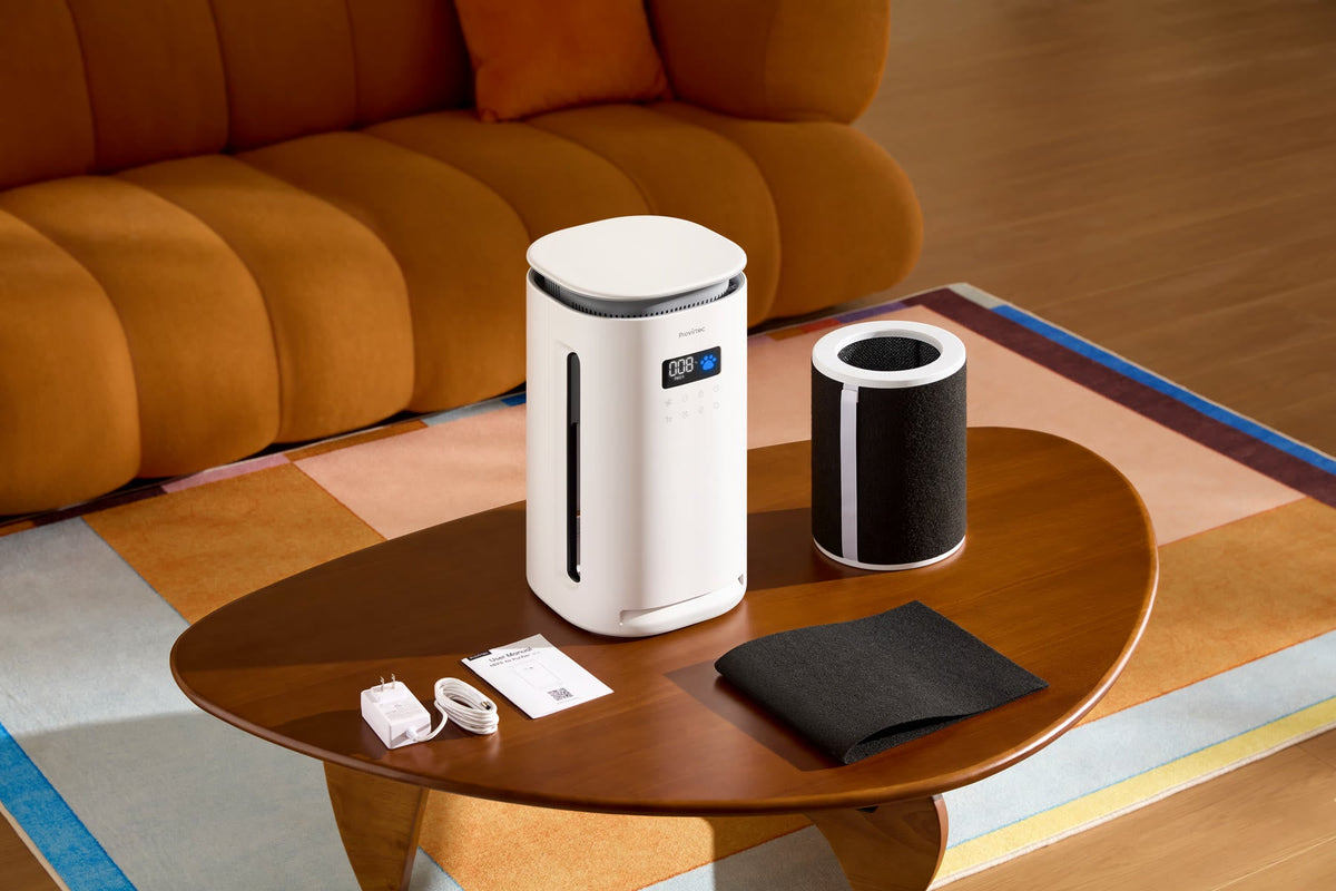 Pawtent air purifier in a pet home detail view 3