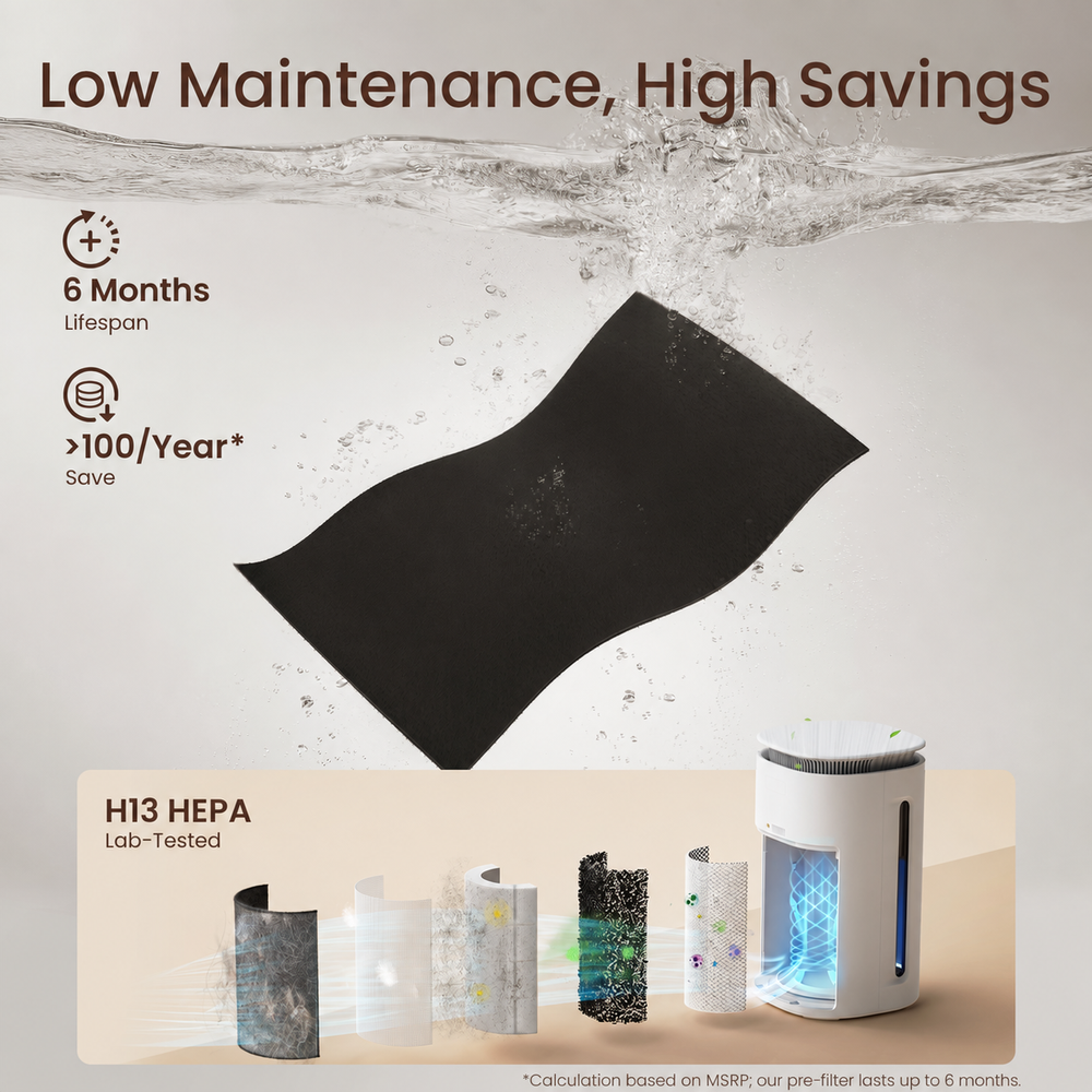 Washable Pawtent pre-filter care and replacement guidance