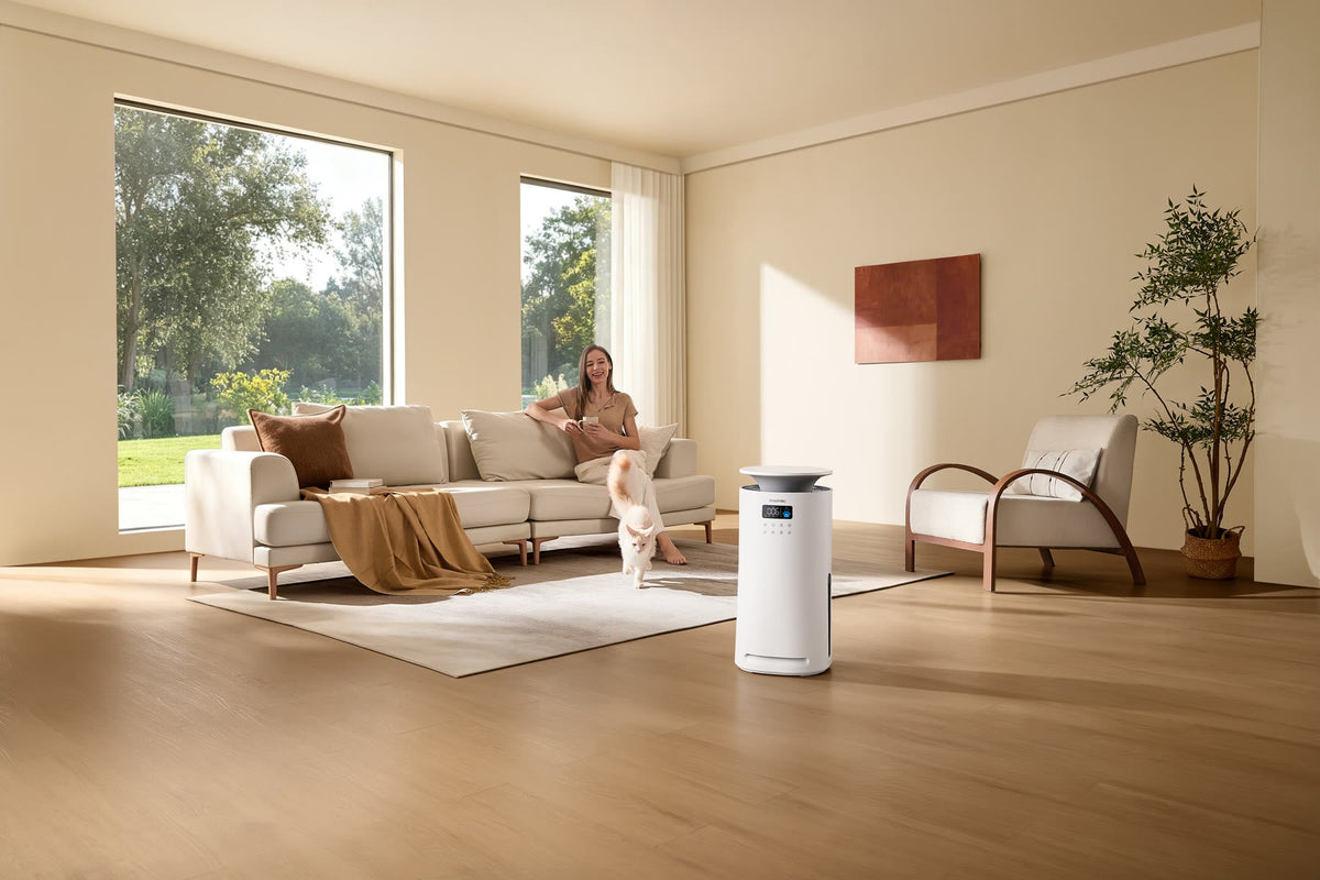 Pawtent Ultra air purifier in a pet home detail view 3