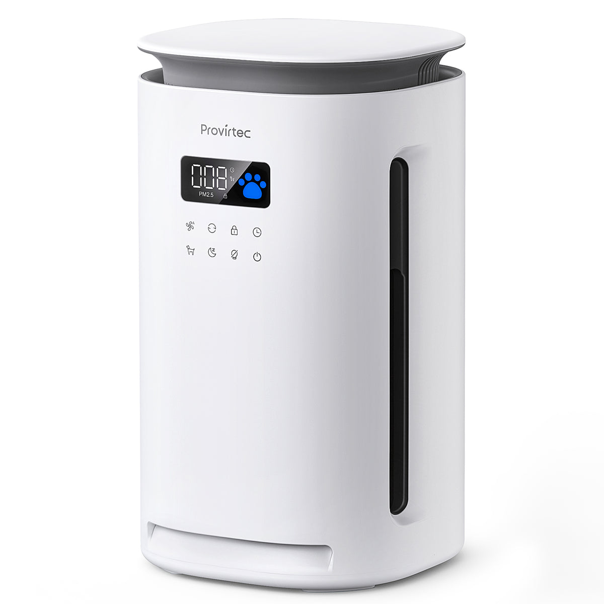 Pawtent pet air purifier in white, front view