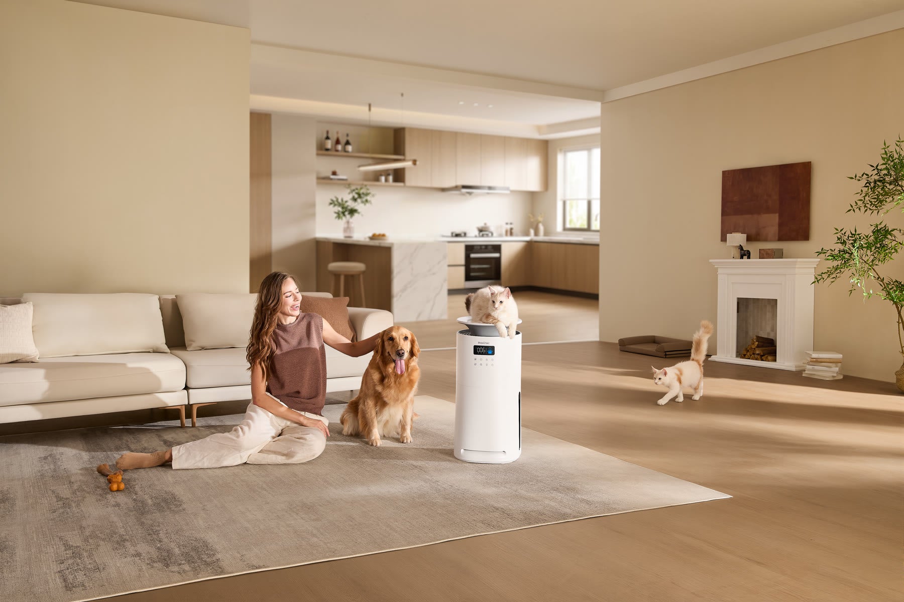 Provirtec Pawtent air purifier in a home shared with pets